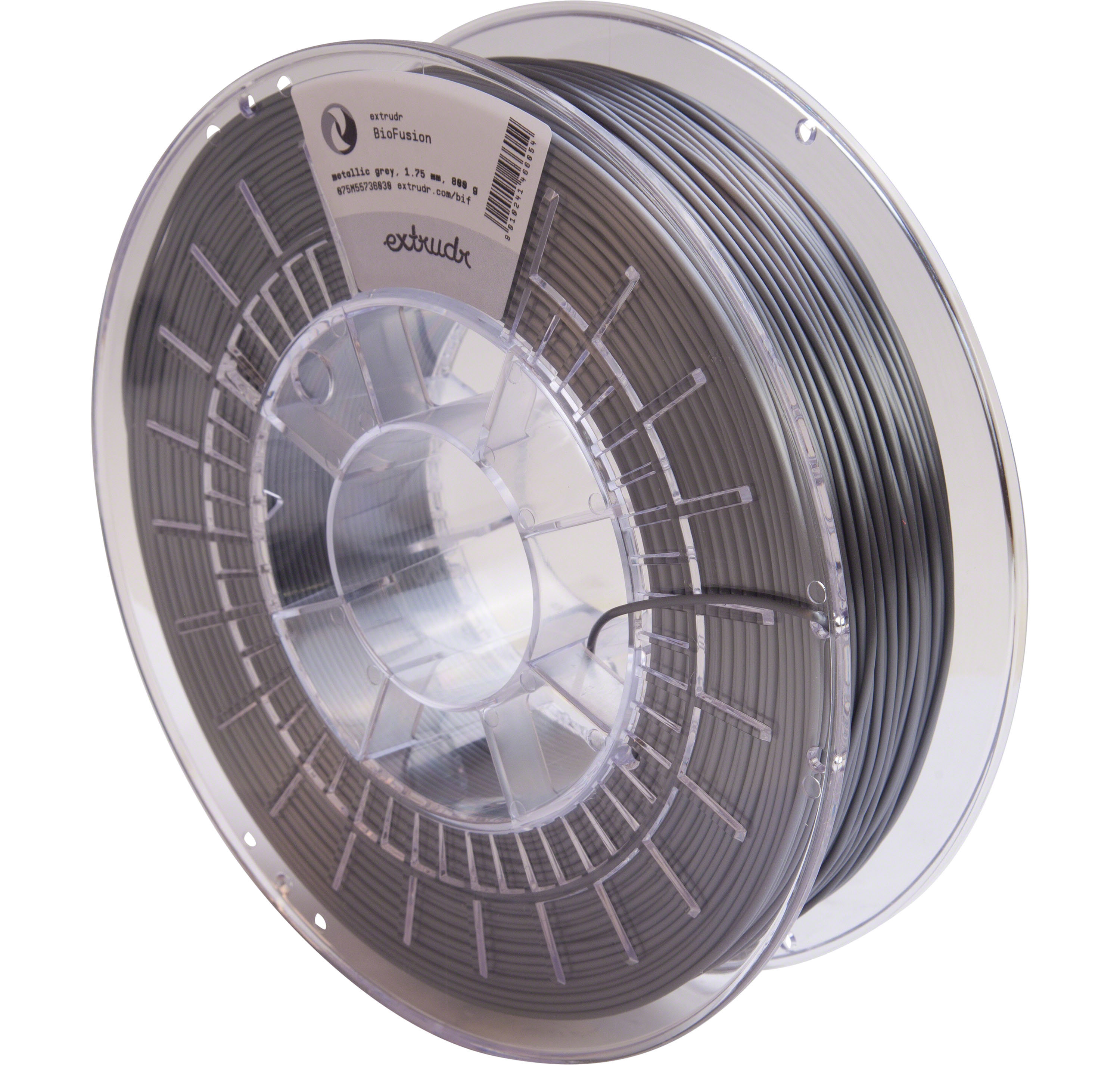 Extrudr Filament Biofusion Metallisch Grau Mm M